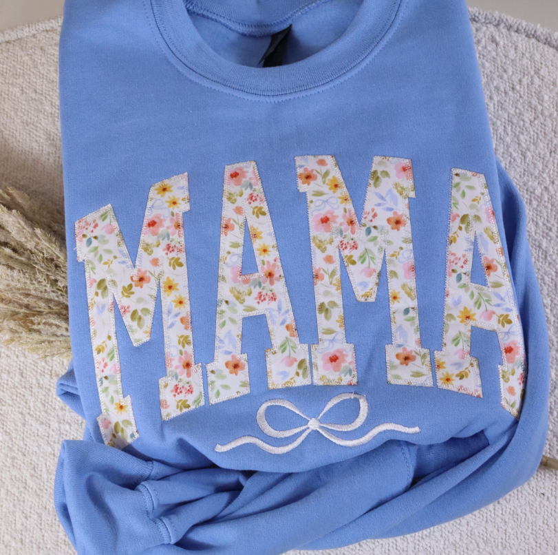 Mama Bow Sweatshirt | Blue